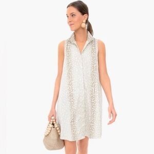 Tuckernuck Sleeveless Charlie Dress in Antelope Print, Size Large